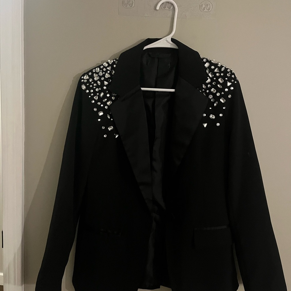 Embellished Black Women's Jacket